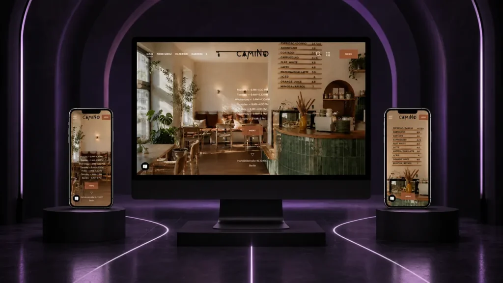 Camino Berlin web sitesi tasarımı