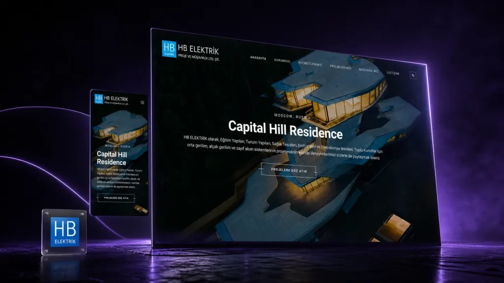 HB Elektrik web sitesi tasarımı