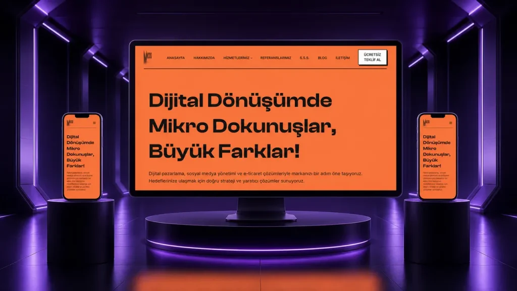 Micro Dijital web sitesi tasarımı