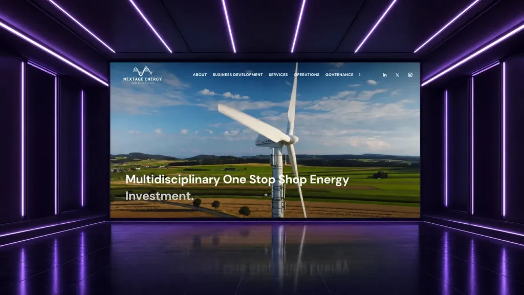 Nextage Energy web sitesi tasarımı