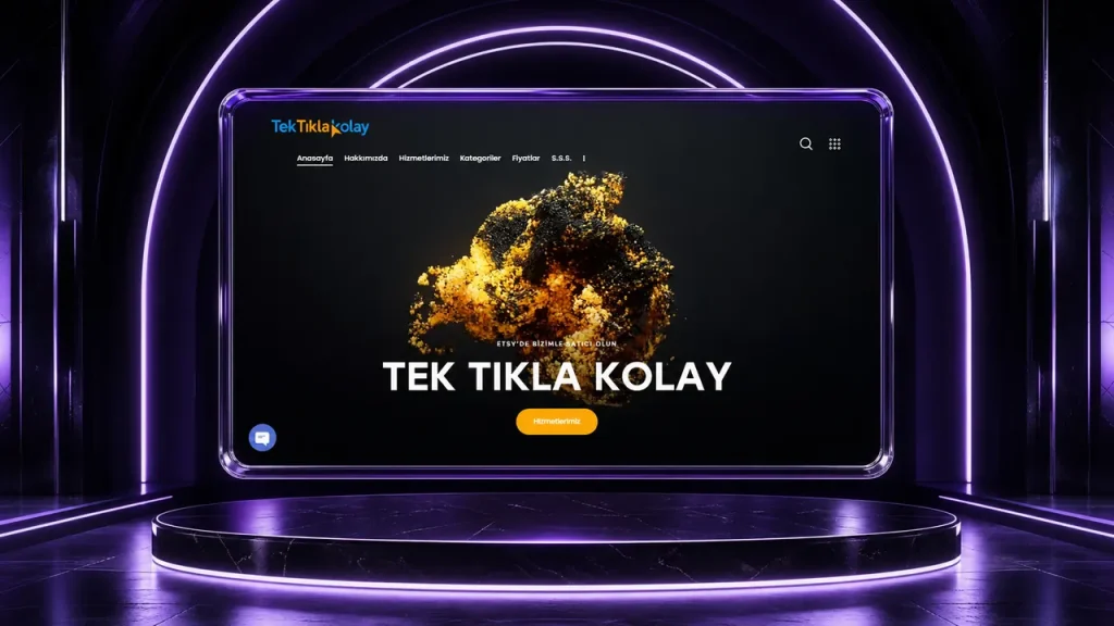 Tek Tıkla Kolay web sitesi tasarımı
