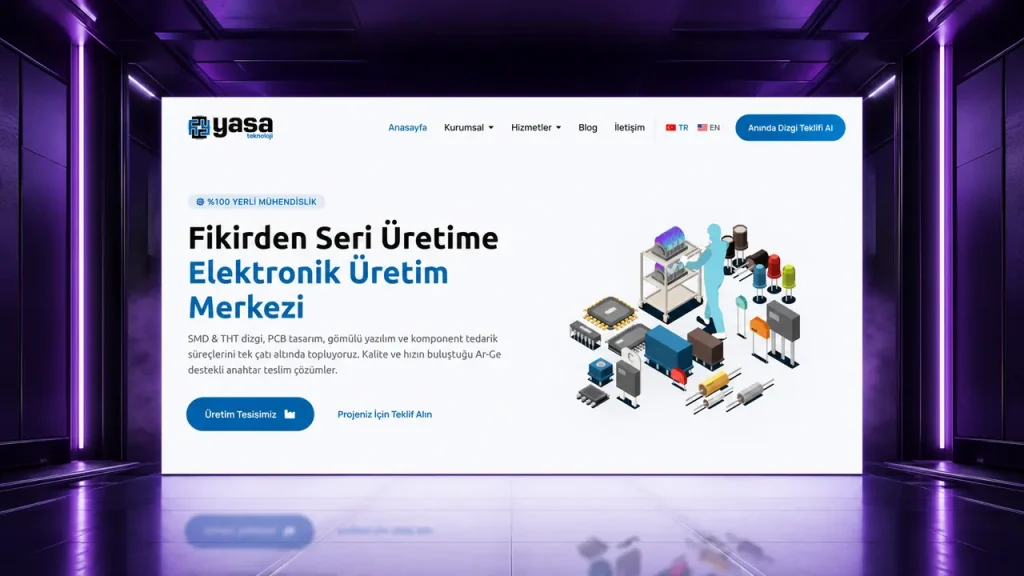 Yasa Teknoloji web sitesi tasarımı
